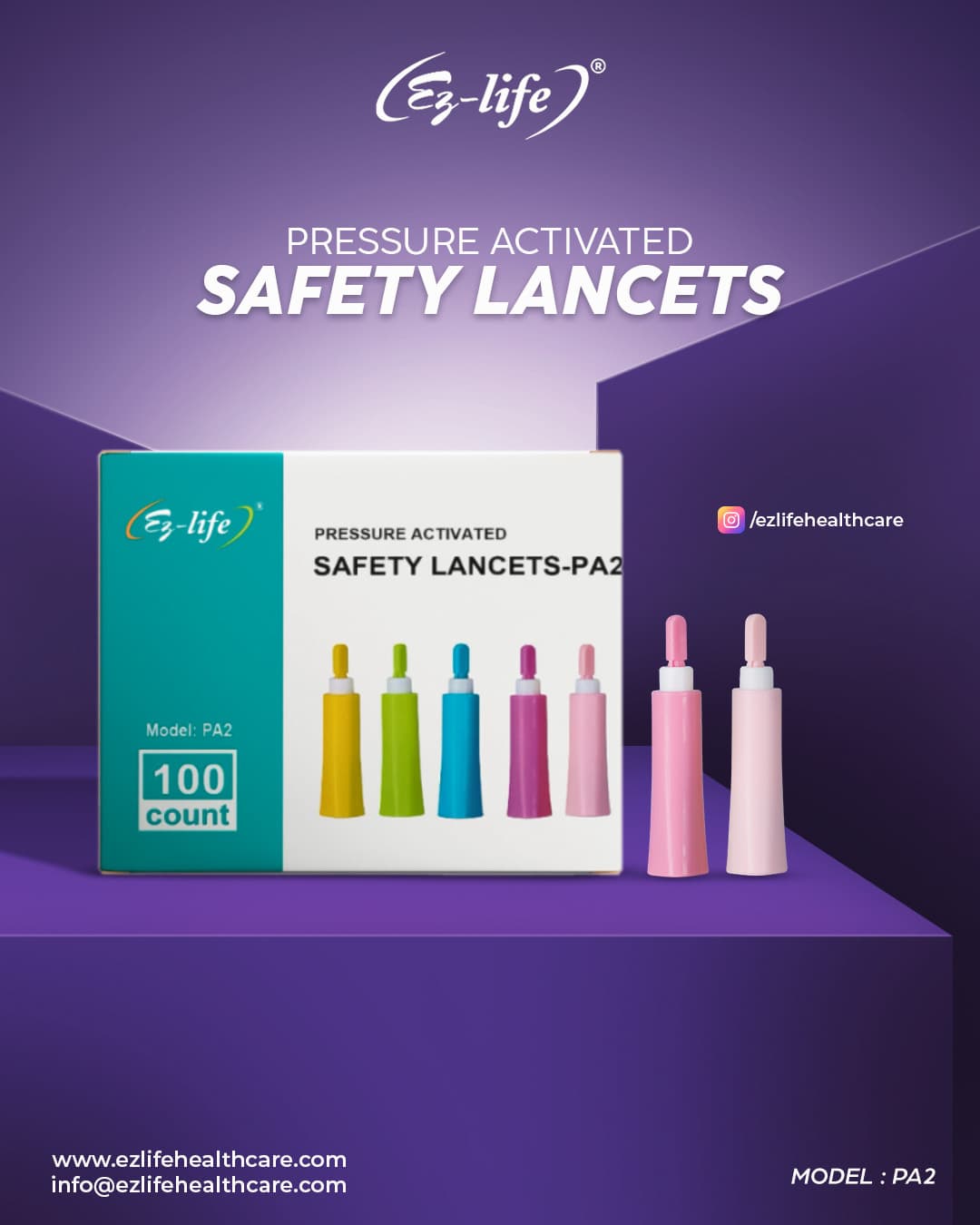 Safety Blood Lancets PA2 3