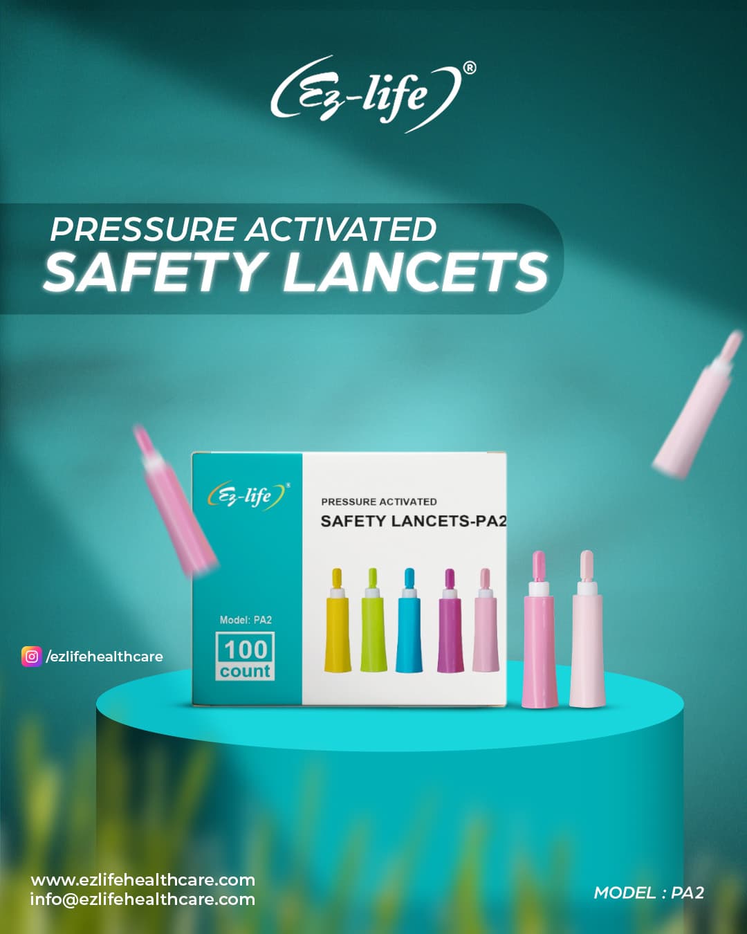 Safety Blood Lancets PA2 4