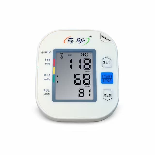Digital Blood Pressure Monitor-Large LCD Display One -Touch Operation and Memory Function EZ-511 5