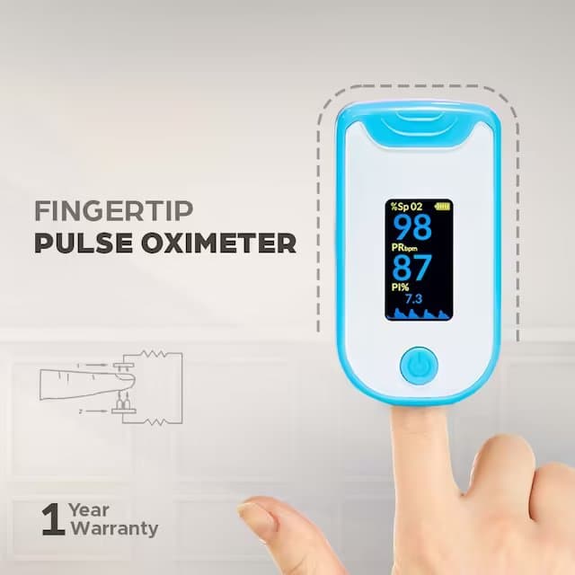 Fingertip Pulse Oximeter - SpO2 - PR Monitor - HD Display with Perfusion Index with Battery EZ 25P 4