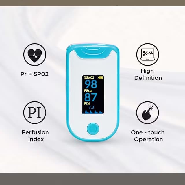 Fingertip Pulse Oximeter - SpO2 - PR Monitor - HD Display with Perfusion Index with Battery EZ 25P 5