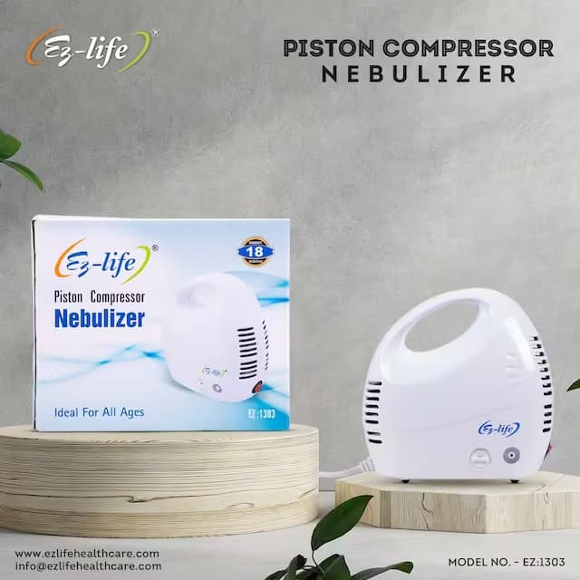 Compressor Nebulizer Machine - Full Kit with Masks and Filters-Quiet Portable EZ-NEB-1303 5