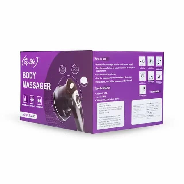 Ez-life Body Massager with 4 Massage Heads and Variable Speed Control BM-01 10