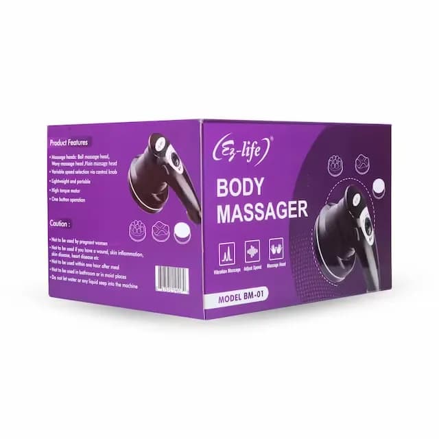 Ez-life Body Massager with 4 Massage Heads and Variable Speed Control BM-01 11