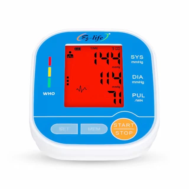 Digital Blood Pressure Monitor 3 Color Backlight Display Large LCD Display EZ-561C 2