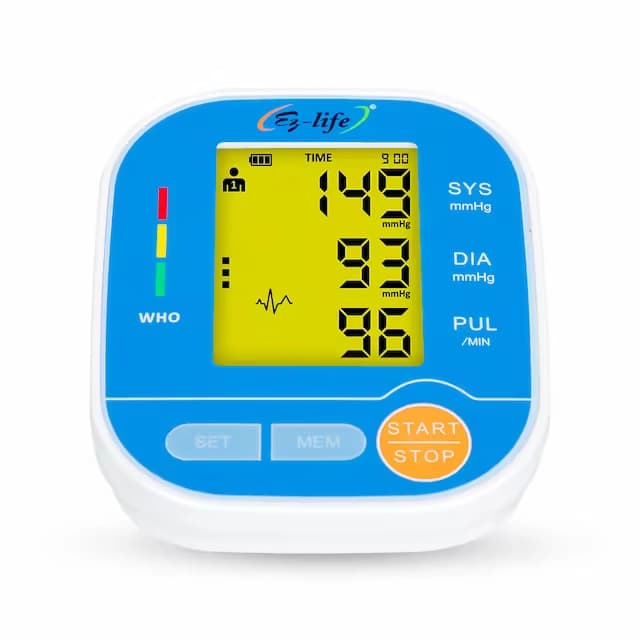Digital Blood Pressure Monitor 3 Color Backlight Display Large LCD Display EZ-561C 3