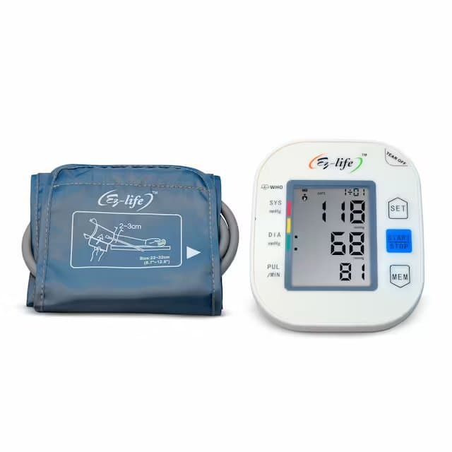Digital Blood Pressure Monitor-Large LCD Display One -Touch Operation and Memory Function EZ-511 3