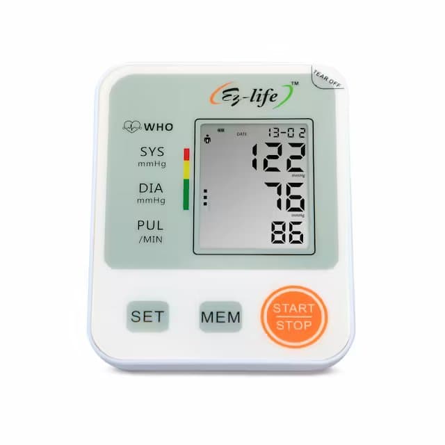 Digital Blood Pressure Monitor - Upper Arm Cuff with One - Touch Operation Memory Function EZ- 525 1