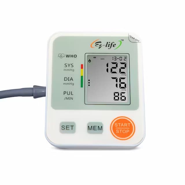 Digital Blood Pressure Monitor - Upper Arm Cuff with One - Touch Operation Memory Function EZ- 525 2