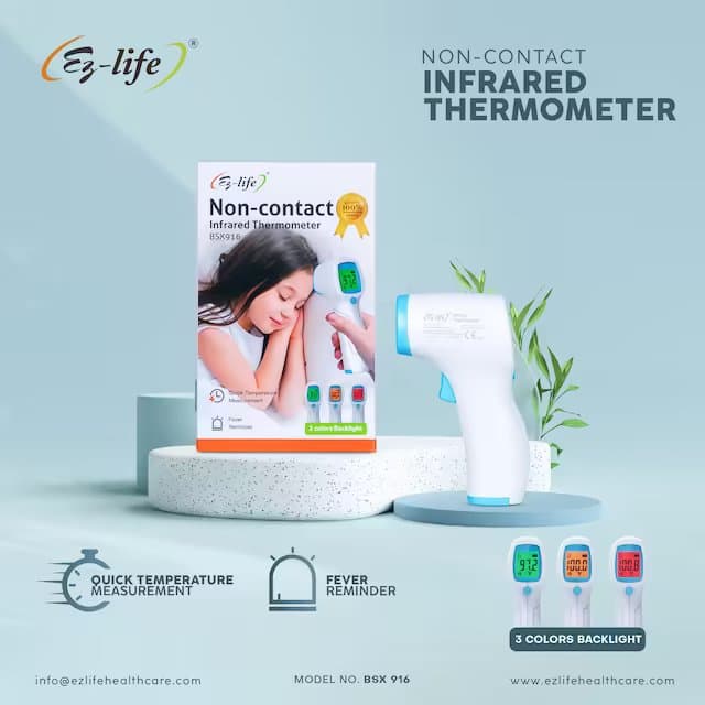 Non-Contact Infrared Thermometer - Fast Hygienic Forehead Scanning BSX 916 6