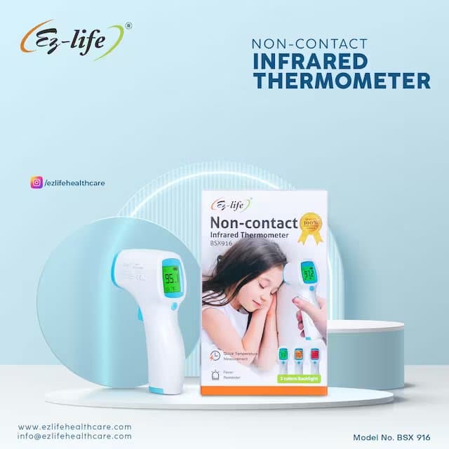 Non-Contact Infrared Thermometer - Fast Hygienic Forehead Scanning BSX 916 9