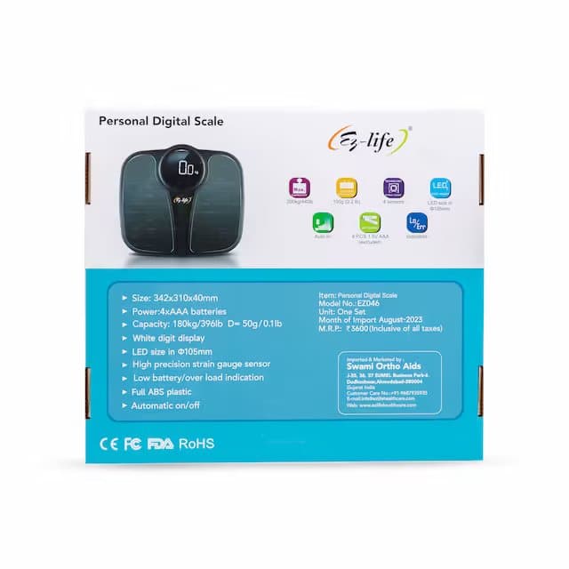 Personal Digital Scale 200 KG Full ABS Plastic - EZ046 8