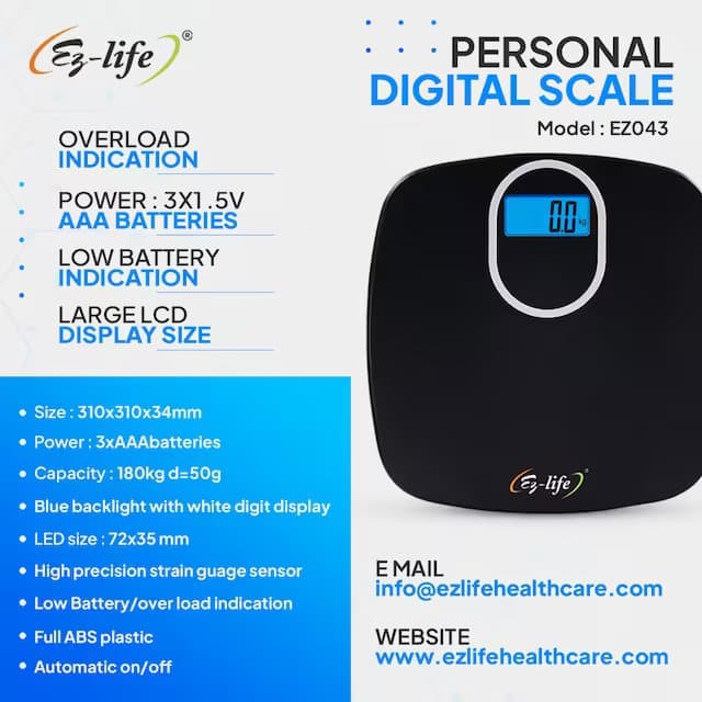 Personal Digital Scale 180kg Full Abs Plastic - EZ043 4